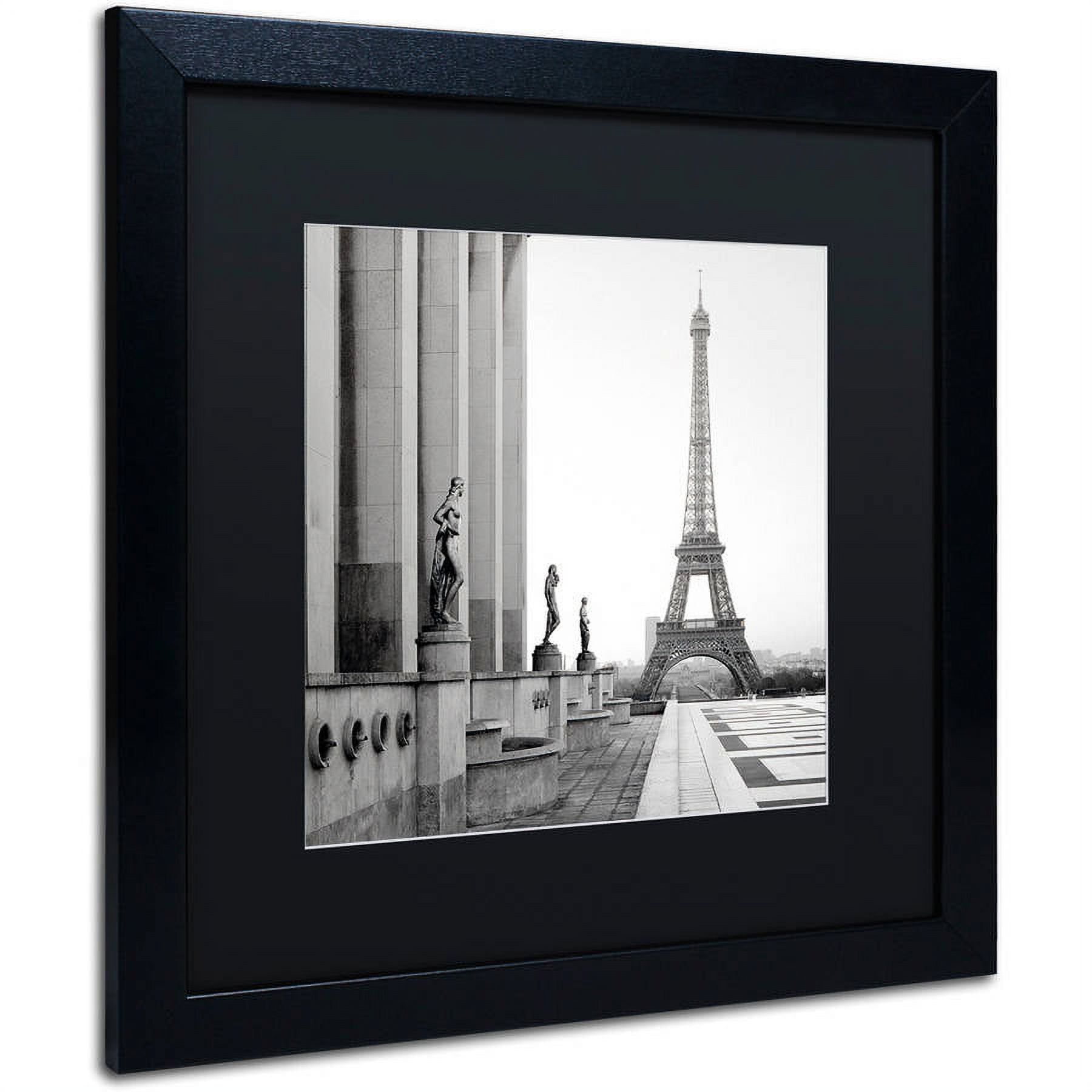 Trademark Fine Art "Tour Eiffel 5" Canvas Art by Alan Blaustein, Black Matte, Black Frame