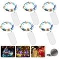 thumbnail image 4 of Guirnalda de luces LED con pilas, 10 unidades, 2 m, 20 LED, microbaterías, alambre de cobre, luces de Navidad multicolor para habitaciones, interiores, Navidad, exteriores, fiestas, bodas, bricolaje, 4 of 7