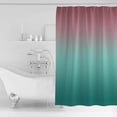 thumbnail image 3 of Ombre Texture Shower Curtain - 72 x 72 Inch Gradient Pink to Turquoise Green Bath Curtain with Hooks Polyester Waterproof Home Bathtub Decor, 3 of 6