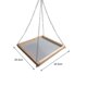 thumbnail image 3 of Comedero colgante para pájaros con cadenas, soporte para comida, de malla metálica, marco de madera para patio, jardín, exterior, para shamjiam Comedero para pájaros colgante, 3 of 8