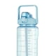 thumbnail image 2 of Botella de agua de fitness de 2000 ml Botella deportiva de gimnasio de gran capacidad para viajes (verde), 2 of 5
