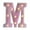 M, variant on Room Decor, Pink Party Decorations,Girls Room Decor, Glitter Light Up Letters, Alphabet Letter Sign for Night Light Birthday Party Girls Gifts, Home Bar Decoration