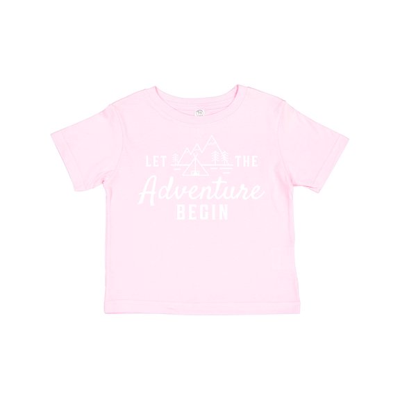 Inktastic Let the Adventure Begin with Camping Tent and Mountains Boys or Girls Toddler T-Shirt