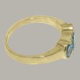thumbnail image 4 of LBG British Made 10k Yellow Gold Natural Blue Topaz Womens Statement Ring - 33 size options - Size 9.25, 4 of 6