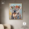 thumbnail image 4 of Flower Child Koala Canvas Print Zoo Art by Art Remedy, Gold Frame, 36 x 45, 4 of 6