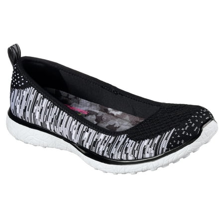Skechers Womens Microburst Perfect Note Skimmerblackwhiteus 7 M