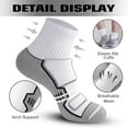 thumbnail image 4 of FREEYOKA 6 Pairs Mens Ankle Running Socks Moisture Wicking Sport Socks Breathable Gym Workout Hiking Walking Sock,WHITE, 4 of 6
