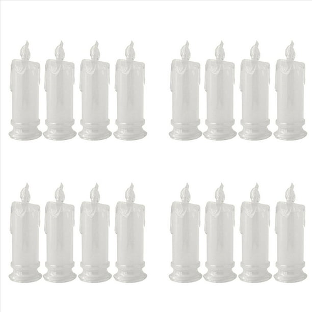 16 Velas LED Sin Llama, Velas de Pilar LED en LiquidacióN, BateríA Incluida, DecoracióN para Halloween Navidad