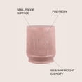 thumbnail image 6 of Kline 17.5" Mid-Century Modern Brutalist Accent Table , Pink Terrazzo Finish, 6 of 9