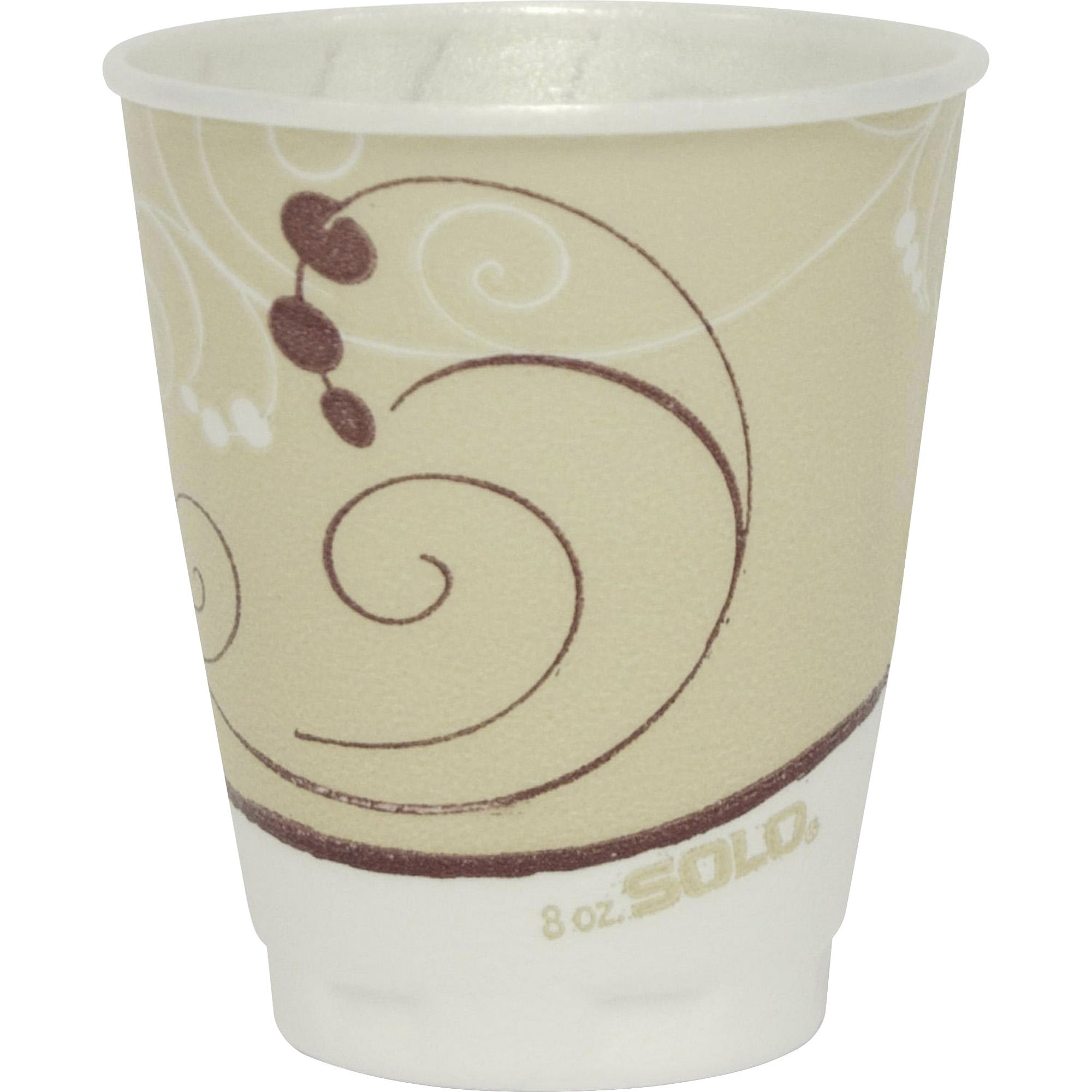 SOLO Cup Company Bistro Design Hot Drink Cups Paper 16oz Maroon 50/Pack 316SIPK 