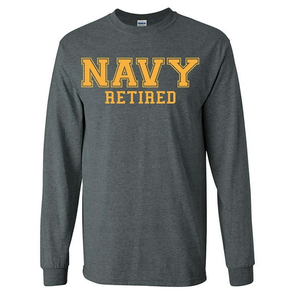 NAVY Retired GOLD Logo Long Sleeve T-Shirt