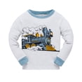 thumbnail image 3 of Little Boys Pajamas for Toddler Clothes Set Trian Truck Sleepwear Long Sleeve 100% Cotton 2 Piece Kids Pjs Size 1-10 Years (3-4 Years/4T, Trian 4)/6052, 3 of 7