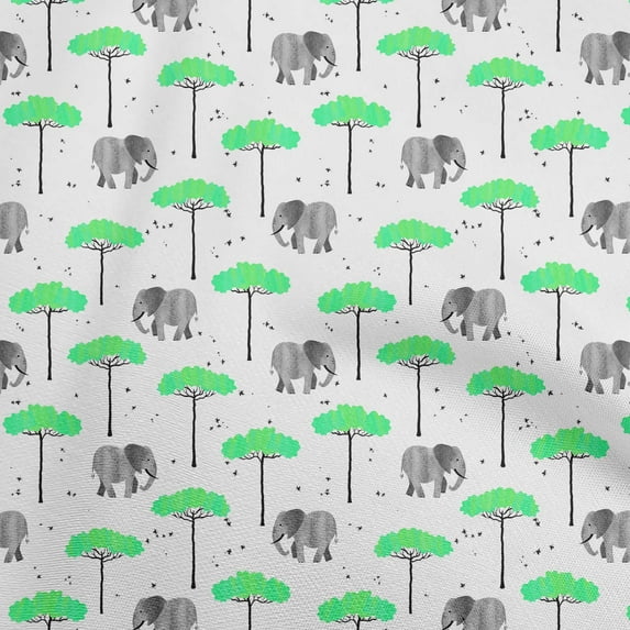 oneOoneViscoseJerseySeaGreenFabricKidsAnimalCraftProjectsDecorFabricPrintedByTheYard60InchWide