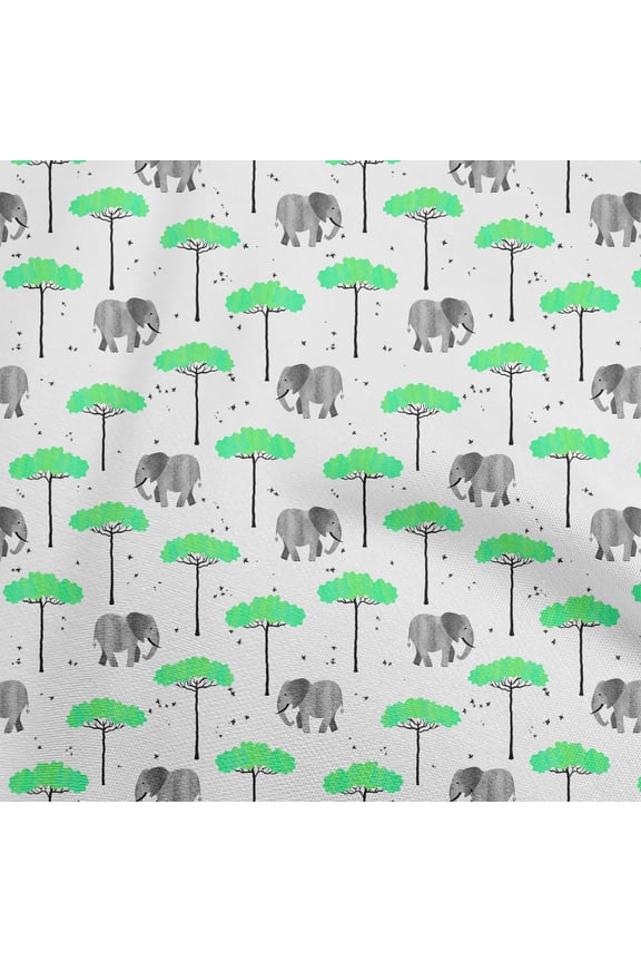 GeorgetteViscoseSeaGreenFabricKidsAnimalDressMaterialFabricPrintFabricByTheYard42InchWide