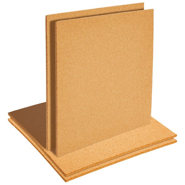 4Pack Cork Bulletin Board, 1/4 Inch Natural Cork Tile Boards, 12x12 in