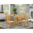 thumbnail image 2 of Atlin Designs 5-piece Dining Room Set with Table and 4 Chairs in Oak, 2 of 6