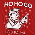 thumbnail image 2 of Monopoly Ho Ho Go To Jail Christmas Unisex Adult T Shirt, Red, Large, 2 of 5