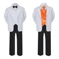 thumbnail image 2 of 7pc Boy Formal Black & White Suit Tux Set Satin Necktie & Vest Baby Sm-20 Teen, 2 of 3
