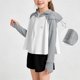 thumbnail image 1 of Chaquetas y abrigos casuales con capucha de manga larga para niños Chaqueta de protección solar con cremallera de manga larga para niños Ropa de protección solar para exteriores para niños de tallas m, 1 of 9