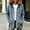 Light Blue, variant on Women's Solid Corduroy Hooded Jacket, Button Front Long Sleeve Open Coat with Chest Flap Pockets Casual Outerwear Gray XL(XL)