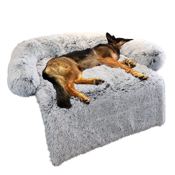Alfombrilla de felpa relajante y esponjosa para cama de perro GGIB con funda extraíble
