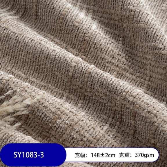 ERDOUY 39x59 Inch Thick Chenille Upholstery Fabric, Stain Resistant Textured Velvet for Furniture, Sofa, Chair & Ottoman Covers,Color 3
