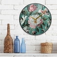 thumbnail image 2 of WOBOGO Rococo Florals Acrylic Wall Clock Battery Operated 9.5in Silent No Tick Bedroom Living Room Office Classroom Decoration, 2 of 10