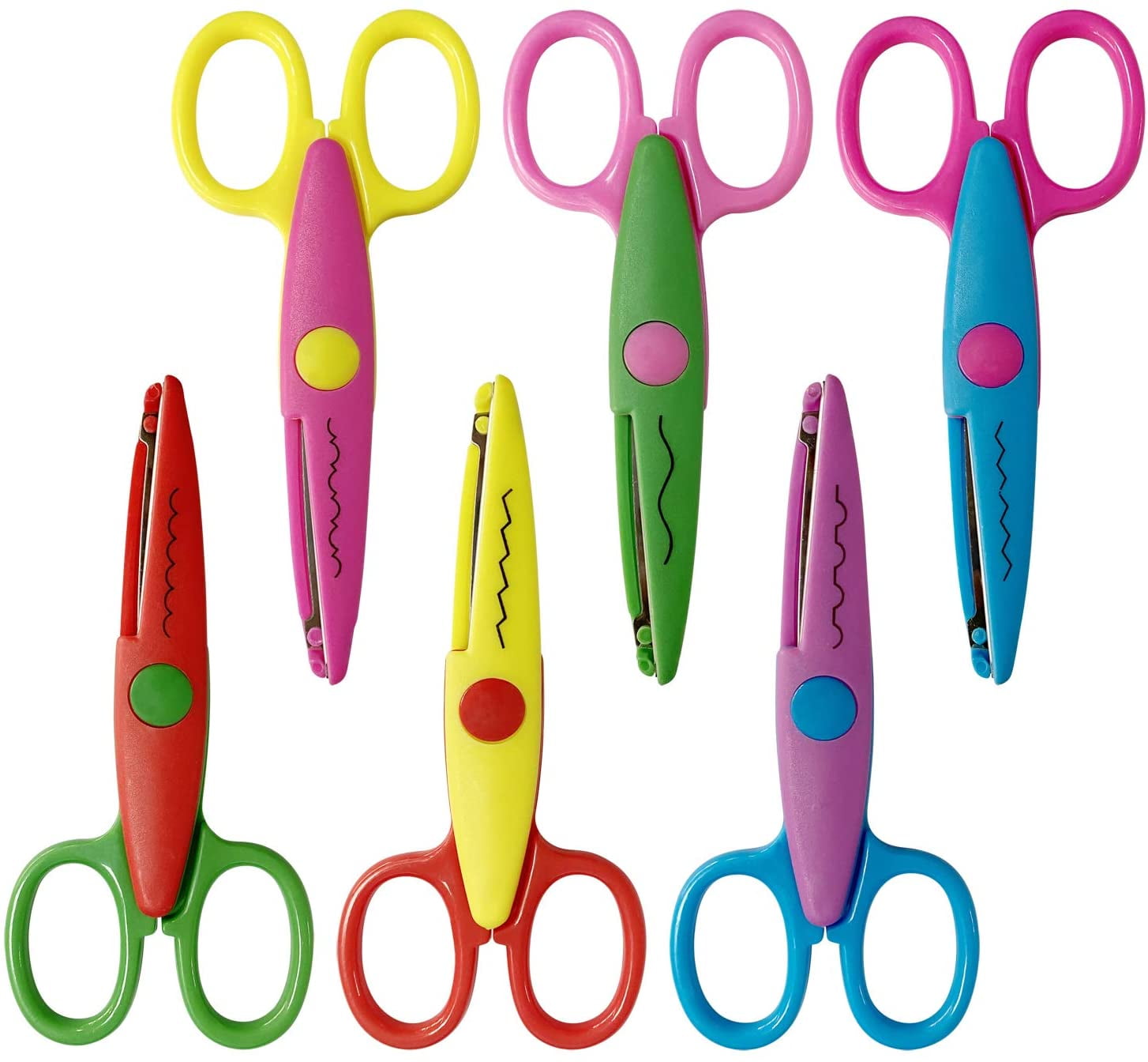 Preschool Training Scissors,6 Pcs Children Safety Scissors Pre-School Training Scissors Safety Scissors Art Craft Scissors