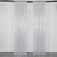 thumbnail image 2 of Balsa Circle 2 Silver Panels 8 x 2 feet Sequin Drapery Backdrop Curtains with Rod Pockets Wedding Party Photobooth Ceremony Event, 2 of 8