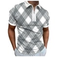 thumbnail image 1 of Gibobby Playera Polo Hombre Polos de golf de manga larga para hombre de un cuarto, estilo casual ajustado cuello en V, diseño básico(Blanco,M), 1 of 4