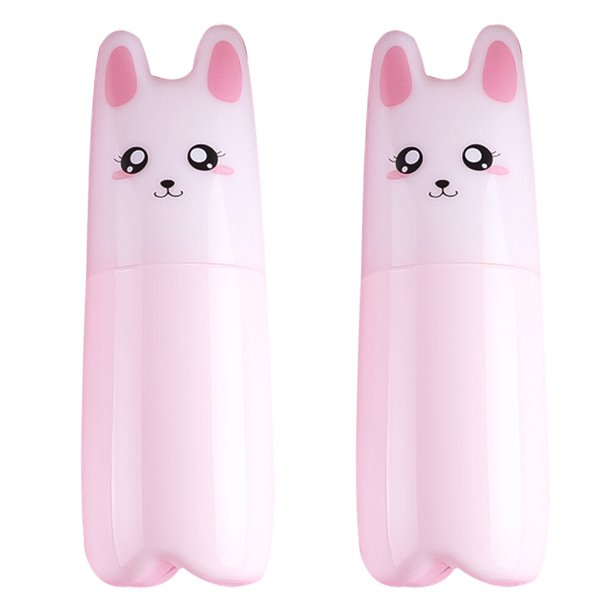 ColoMX 2pcs 70ml Cat Pattern Portable Cosmetic Liquid Dispensing Spray Bottle Botella de subenvasado recargable Fine Mist Sprayer Set (Rosa)