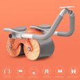 thumbnail image 4 of Rueda De Abdominales Rodillo de abdomen aleatorio con almohadilla para arrodillarse para equipo de entrenamiento (naranja), 4 of 7