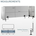thumbnail image 3 of VIVO Gray Clamp-on 60" and 24" Desktop Privacy Panels (3 Panels) | Desk Dividers, 3 of 8