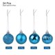 thumbnail image 3 of Uxcell 24Pcs bolas de Navidad de 1.18" adornos a prueba de roturas para decoración de árboles de Navidad azul lago, 3 of 7