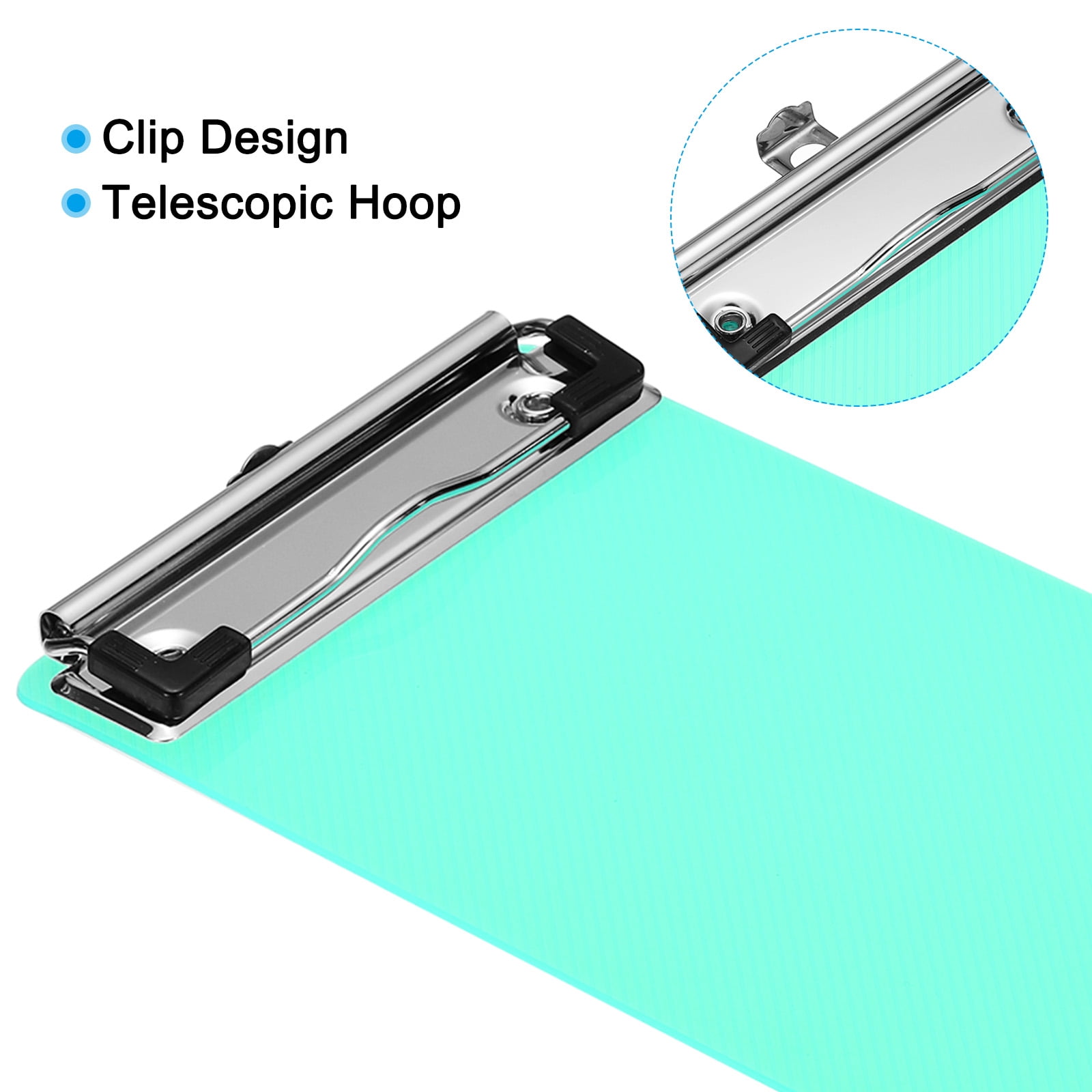 Uxcell Clipboards Letter Size Plastic Clear Hanging Clipboard 8.5"x11" A4 Home