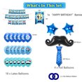 thumbnail image 2 of Juego de globos para fiesta del Día del Padre, lámina azul y negra, 25 unidades, 2 of 2