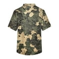 thumbnail image 4 of Domuza Scrubs Tops for Men Plus Size V-Neck Short Sleeve Medical Workwear Camo Printed Stretch T-Shirts Comfort Soft Nursing Top with Pockets Yellow XXXXL, 4 of 4