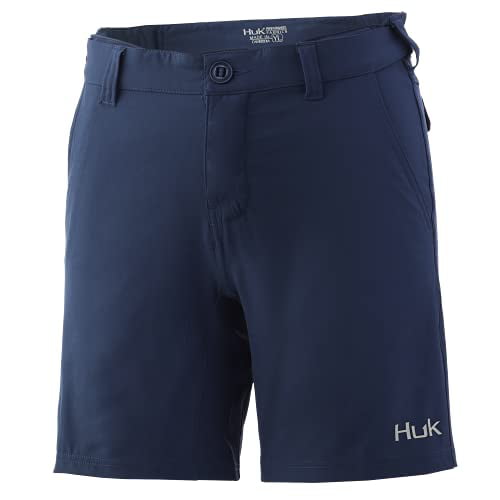HUK Kids' Rogue Quick-Drying Fishing Shorts, Sargasso Sea, Medium 