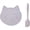 Purple, variant on Cute Cat Lick Mat for Boredom and Anxiety Relief, Licking Mat for Dogs and Cats, Dog Peanut Butter Lick Pad for Bathing Grooming, Avoid Overfeeding, with One Scraper, Mooipur