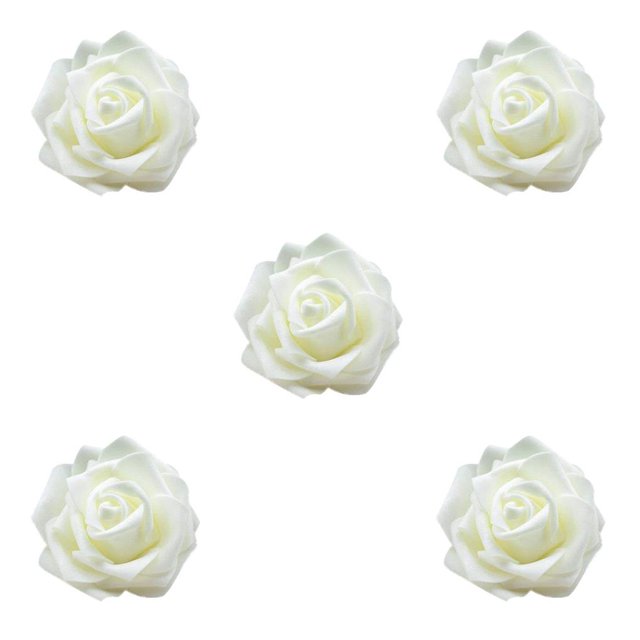 Bewildely 50 piezas de flores biónicas artificiales, rosas de simulación de espuma PE, arreglos florales falsos, decoraciones, regalos de boda Type2 NO2 Bewildely CBP280447