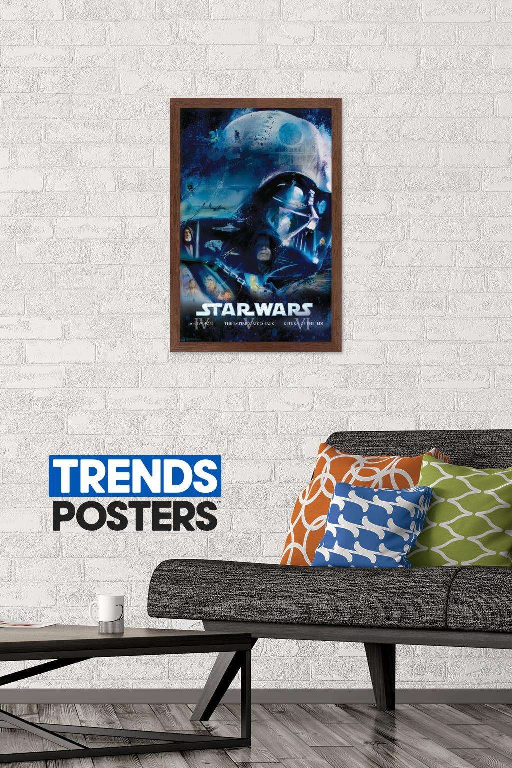 Star Wars: Saga - Blu Ray Original Wall Poster, 14.725" x 22.375", Framed