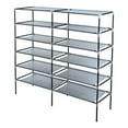 thumbnail image 4 of Double Row 7Layer 6 Grid Waterproof Shoe Rack Roller Blind Shoe Cabinet, 4 of 7
