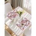 thumbnail image 5 of Red Onion Flowers Placemats Set of 12, Spring Watercolor Dandelion Floral Plants Placemats for Dining Table, Place Mats for Kitchen Tabletop, Waterproof Wipeable Dining Table Mats Set, 5 of 9