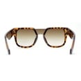thumbnail image 4 of Unique Exposed Shield Lens Bridge Retro Horn Rim Sunglasses Tortoise - Brown, 4 of 4