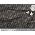 thumbnail image 2 of Soimoi Gray Heavy Canvas Fabric Paisley Geometric Print Fabric by The Yard 58 Inch Wide, 2 of 3