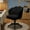 Black, variant on YANGLI Petal Desk Chair with Bow Cushion, Velvet Vanity Chair with Wheels, Upholstered Home Office Chair for Girls/Women, Mid-Back Swivel Computer Task Chair