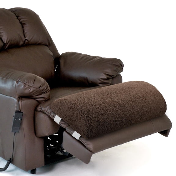 Recliner Foot Pillow Cushion High Resilience Sherpa Memory Foam Bolster Sleeping Rest Multipurpose Half Roll Leg Pillow Suitable for Bed Chair Sofa Headrest Back Lumbar Leg Support(Chocolate)