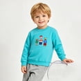 thumbnail image 5 of felwors Girls Pullover Sweatshirts Kids Cute Cartoon Printed Crewneck Tops (Blue,5-6 Years), 5 of 7