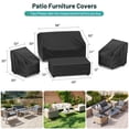 thumbnail image 6 of Patio Furniture Covers, 4 Piece Outdoor Furniture Covers Waterproof, 420D Heavy Duty Tear-Resistant, with Windproof Buckle Strap and Adjustable Drawstring, 6 of 7