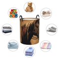 thumbnail image 4 of Vintage Horse Western Retro Foldable Laundry Hamper with Handle Storage Basket for Clothes Toys & Organizing, 4 of 6